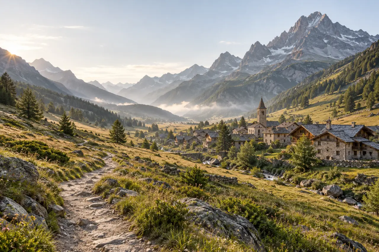 Été en France dans le Queyras entre village montagnard et randonnée