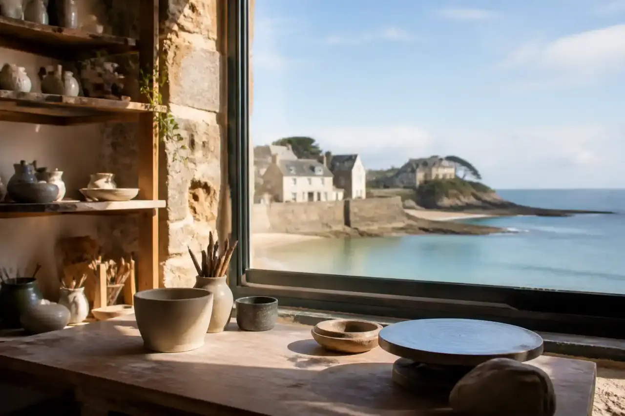 Week-end poterie en Bretagne avec atelier artisanal et arrivée en train