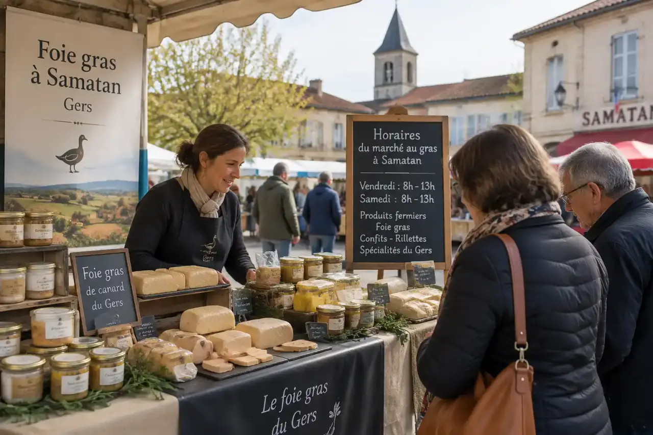 Foie gras à Samatan dans le Gers : horaires, produits et visite du marché au gras
