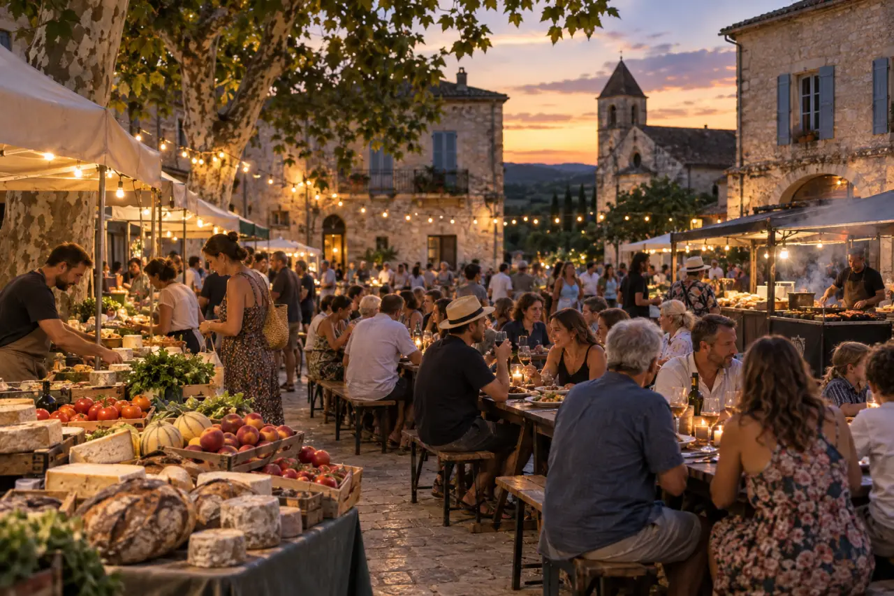 Marchés nocturnes dans le Tarn-et-Garonne : les villages où dîner en plein air