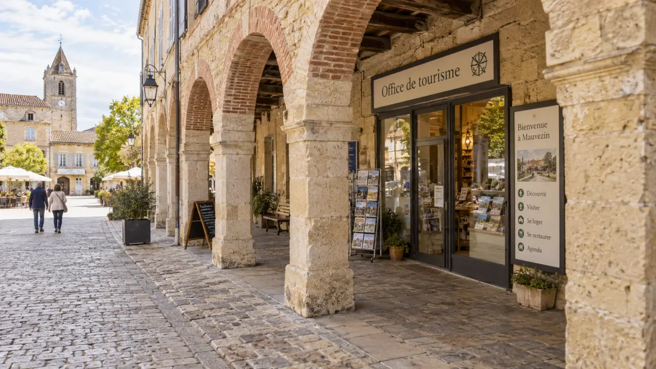 Office de tourisme de Mauvezin : adresse, horaires et services sous les arcades